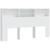 vidaXL Testiera con Contenitore Bianco 180x19x103,5 cm