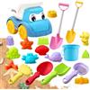 Generico Giocattoli spiaggia - Set pala secchio | Attrezzi sabbiera | Con carrellino, utensili scavare, , badile, contenitore, per cortile, giochi, , picnic, campeggio, all'aperto, vacanza,
