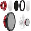 ZSDTRP Carburatore Velocity Stack Air Filter Cleaner Alluminium Leghe con mesh in acciaio per filtro spugna per PWX21-30mm (rosso, 50mm)