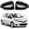 Effitnee FanPaYY Coppia di copri specchietti retrovisori adatti per Toyota Yaris 2012-2019, calotta dello specchietto retrovisore esterno sinistro e destro, colore nero