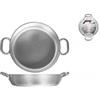 Pentole Agnelli AGNELLI Tegame In Alluminio Albergo 2 Manici Inox Cm32