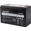 Vultech Batteria AGM VRLA sigillata al piombo da 12V e 9Ah, con terminali Faston F2, ideale per UPS, sistemi di allarme, videosorveglianza e biciclette elettriche