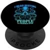Octopus Bookworm Funny Book Lover Reader Funny Octopus Reading Book Bookworm Sarcastic Quote PopSockets PopGrip Adesivo