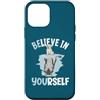 Cute Reflecting Animal Designs Custodia per iPhone 12 mini Believe In Yourself - Specchio riflettente con cane e lupo