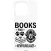 Funny Newfoundland And Book Designs Custodia per iPhone 15 Pro Libri E Terranova Divertente Terranova