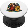Bold Honey Badger Character Art Bold Honey Badger si appoggia al barile dei fumetti radioattivi PopSockets PopGrip Adesivo