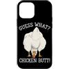 Funny Chicken Butt Joke Meme Gifts Men W Custodia per iPhone 12 mini Indovina cosa pollo culo umorismo amante del pollo divertente