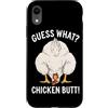 Funny Chicken Butt Joke Meme Gifts Men W Custodia per iPhone XR Indovina cosa pollo culo umorismo amante del pollo divertente