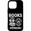 Funny Newfoundland And Book Design Custodia per iPhone 16 Pro Libri E Terranova Divertente Terranova
