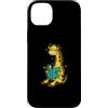 Giraffe Africa Safari Neck Animal Savann Custodia per iPhone 14 Plus Giraffa che legge un libro Zoo Africa Animal Park