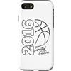 Sporty Birthday Party Supply for Basketb Custodia per iPhone SE (2020) / 7/8 Retro 2016 edizione limitata anni 90 stile basket anno di nascita