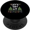 Christmas Holiday Gifts Merchandise Let's Get Lit Brutto Natale PopSockets PopGrip Adesivo