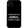 GPS Coodinates and Skyline of your City Custodia per iPhone 11 GPS coordinate capitale USA Tourist Skyline Washington