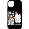 Funny Chicken Butt Joke Meme Gifts Men W Custodia per iPhone 14 Plus Indovina cosa pollo culo umorismo amante del pollo divertente