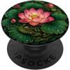 Botanical Pond Nature Toad Designs Frog Cottagecore Mimetico Nascosto PopSockets PopGrip Adesivo
