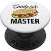 Sandwich Master Deli Sub Lover Funny Deli Sub Lover Sandwich Master PopSockets PopGrip Adesivo