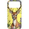 MI Regional Symbols Goods and Apparels t Custodia per iPhone 17 Pro Max MI N. American Buck circondato da fiori di lago-iris 3