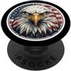 Patriotic Bald Eagle American Flag Produ Bandiera americana Patriottica Aquila calva 4 luglio USA Patriot PopSockets PopGrip Adesivo