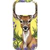 MI Regional Symbols Goods and Apparels t Custodia per iPhone 17 Pro MI N. American Buck circondato da fiori di lago-iris 1