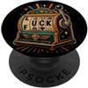 Funny Gambling T-shirts Divertente Lucky Slot Machine Design - Retro Casino Jackpot Umorismo PopSockets PopGrip Adesivo