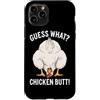 Funny Chicken Butt Joke Meme Gifts Men W Custodia per iPhone 11 Pro Indovina cosa pollo culo umorismo amante del pollo divertente