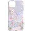 Graziosi disegni floreali Custodia per iPhone 15 Plus Modello di fiore farfalla pastello