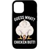 Funny Chicken Butt Joke Meme Gifts Men W Custodia per iPhone 12/12 Pro Indovina cosa pollo culo umorismo amante del pollo divertente