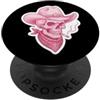 Pink Western Cowboy Hat Skull Skeleton P Bandana con teschio e cappello da cowboy occidentale, rosa acceso PopSockets PopGrip Adesivo