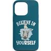 Cute Reflecting Animal Designs Custodia per iPhone 13 Pro Believe In Yourself - Specchio riflettente con cane e lupo