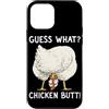 Funny Chicken Butt Joke Meme Gifts Men W Custodia per iPhone 12 mini Indovina cosa pollo culo umorismo amante del pollo divertente