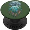 Deep Nature Sea Jellyfish Under The Sea Medusa Tempesta Onde Corallo Oceano Arte PopSockets PopGrip Adesivo