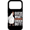 Funny Chicken Butt Joke Meme Gifts Men W Custodia per iPhone 17 Pro Guess What Chicken Butt Divertente Chicken Butt White Hen Meme