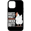 Funny Chicken Butt Joke Meme Gifts Men W Custodia per iPhone 12 mini Indovina cosa pollo culo umorismo amante del pollo divertente