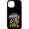 Pool Player Family Gifts Custodia per iPhone 15 Battere le persone con un bastone Biliardo divertente giocatore di biliardo