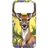 MI Regional Symbols Goods and Apparels t Custodia per iPhone 17 Pro Max MI N. American Buck circondato da fiori di lago-iris 1