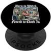 Umorismo divertente in ufficio per il bi Born to Watch Forced to Clock In - Workaholic Birdwatcher PopSockets PopGrip Adesivo