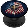 Patriotic Bald Eagle American Flag Produ Bandiera americana Patriottica Aquila calva 4 luglio USA Patriot PopSockets PopGrip Adesivo