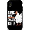 Funny Chicken Butt Joke Meme Gifts Men W Custodia per iPhone X/XS Indovina cosa pollo culo umorismo amante del pollo divertente