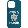 Cute Reflecting Animal Designs Custodia per iPhone 14 Pro Max Believe In Yourself - Specchio riflettente con cane e lupo