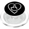 Grandio Design Bicycle Cycling Cyclist G Catena per bicicletta con cuore dito medio per ciclisti PopSockets PopGrip per MagSafe