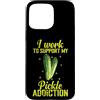 pickle lover funny food cucumber humor p Custodia per iPhone 15 Pro Max Divertente sottaceto dipendenza amante dei cetrioli
