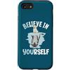 Cute Reflecting Animal Designs Custodia per iPhone SE (2020) / 7/8 Believe In Yourself - Specchio riflettente con cane e lupo