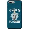 Cute Reflecting Animal Designs Custodia per iPhone 7 Plus/8 Plus Believe In Yourself - Specchio riflettente con cane e lupo