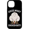 Funny Chicken Butt Joke Meme Gifts Men W Custodia per iPhone 14 Indovina cosa pollo culo umorismo amante del pollo divertente