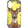 MI Regional Symbols Goods and Apparels t Custodia per iPhone 17 MI N. American Buck circondato da fiori di lago-iris 2