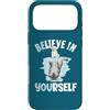 Cute Reflecting Animal Designs Custodia per iPhone 17 Pro Max Believe In Yourself - Specchio riflettente con cane e lupo