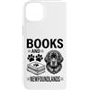 Funny Newfoundland And Book Designs Custodia per iPhone 14 Plus Libri E Terranova Divertente Terranova