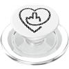 Grandio Design Bicycle Cycling Cyclist G Catena per bicicletta con cuore dito medio per ciclisti PopSockets PopGrip per MagSafe