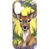 MI Regional Symbols Goods and Apparels t Custodia per iPhone 17 MI N. American Buck circondato da fiori di lago-iris 1