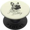 MyAnimal - French Bulldog Bulldog francese fine art con testo curvo PopSockets PopGrip Adesivo